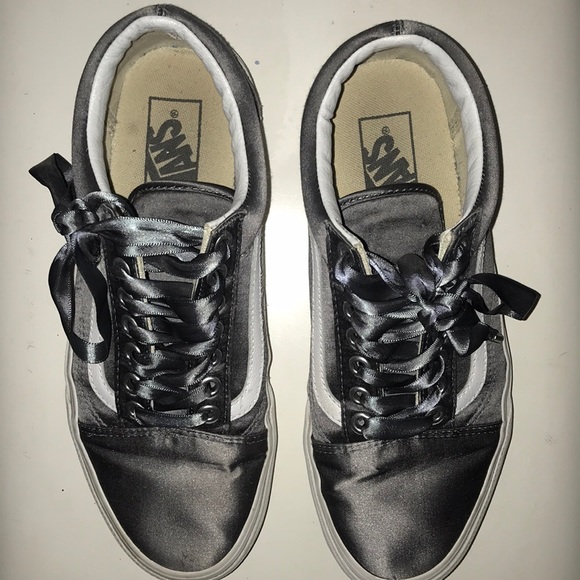 grey satin low top vans - Picture 4 of 4